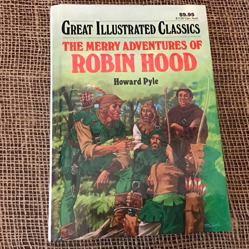 Vintage 1999 Great Illustrated Classics The Merry Adventures of Robin Hood Book